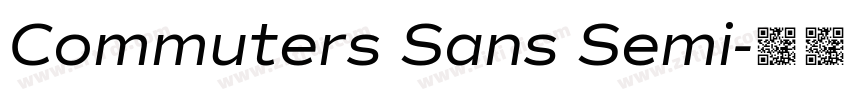 Commuters Sans Semi字体转换